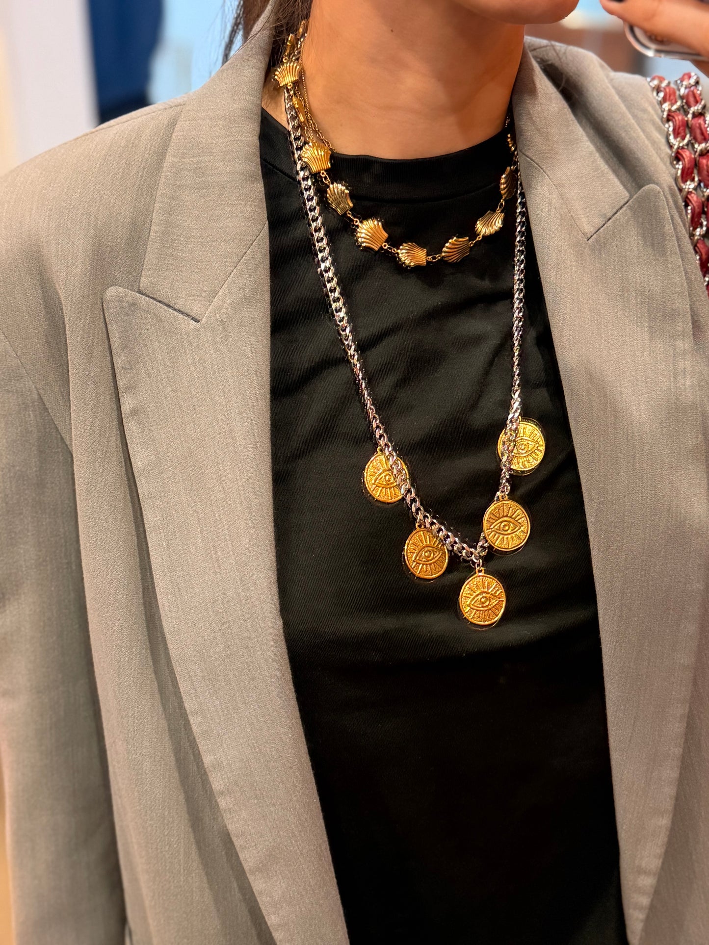 Eye Lucky Coin Necklace
