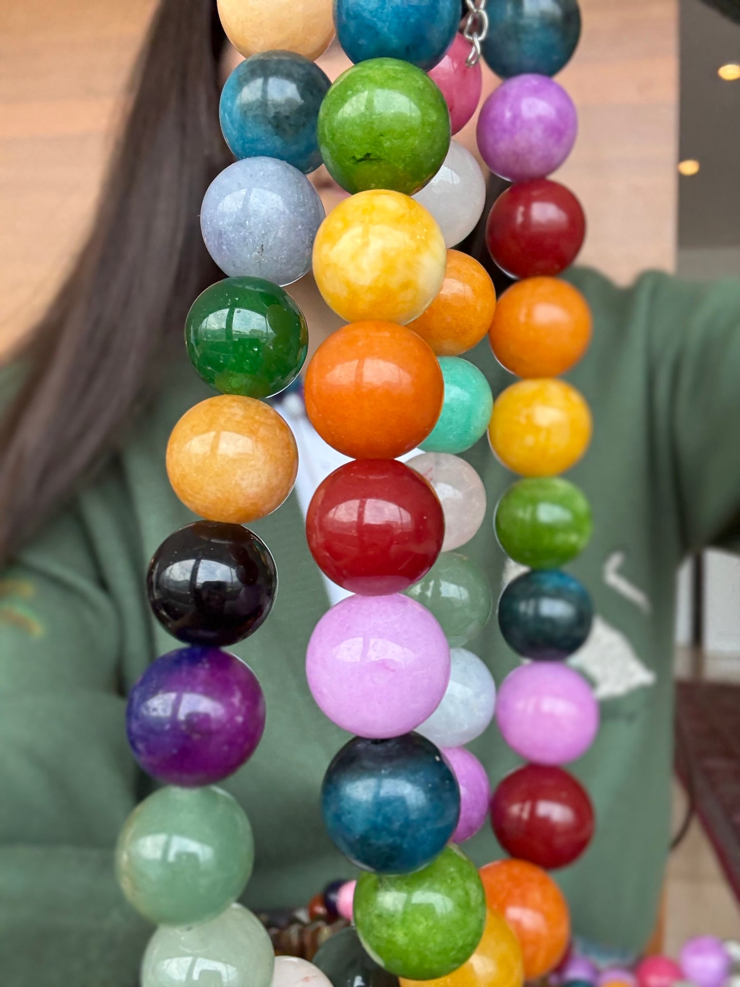 The V Natural Stone Necklace