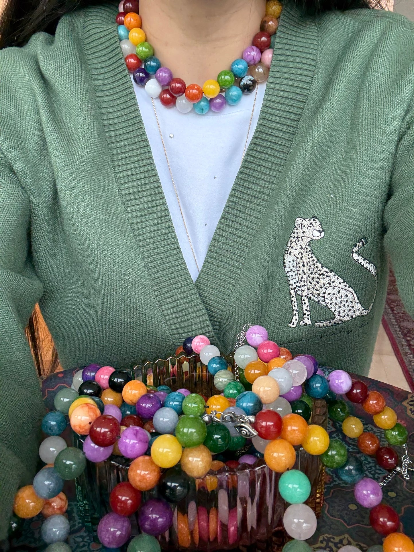 The D Natural Stone Necklace