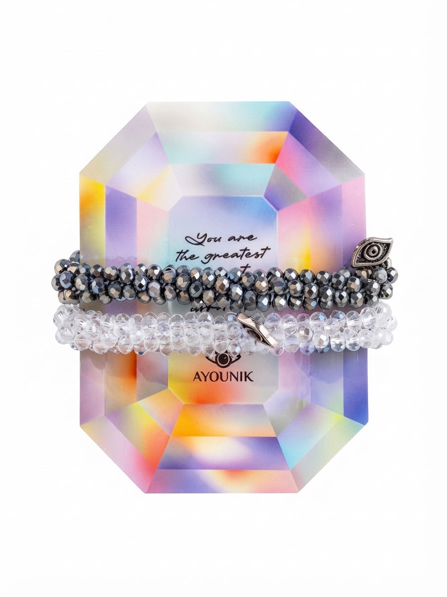 Crystal Bracelet Silver + Clear
