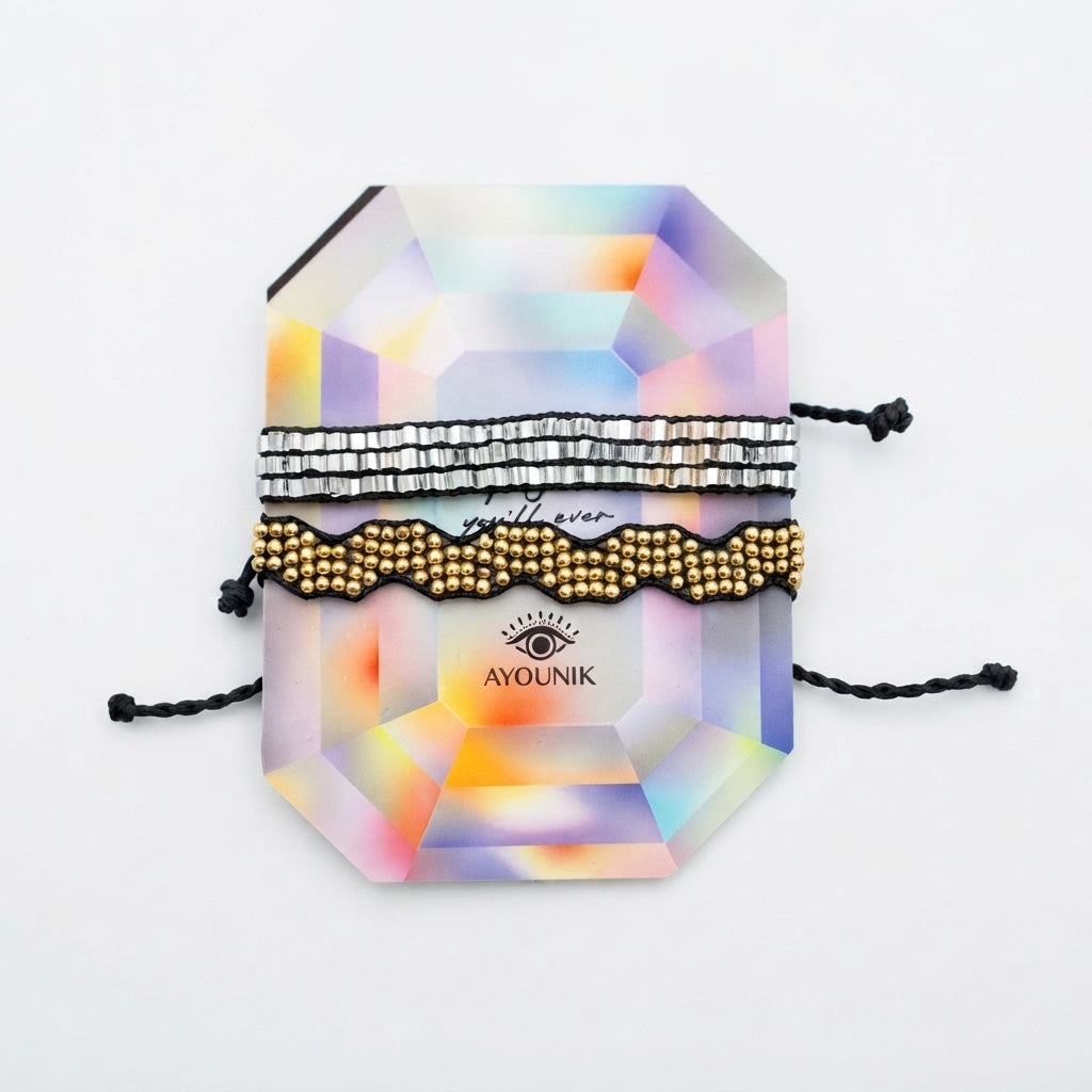 Baby Talesh Silver + Wave Dark Gold