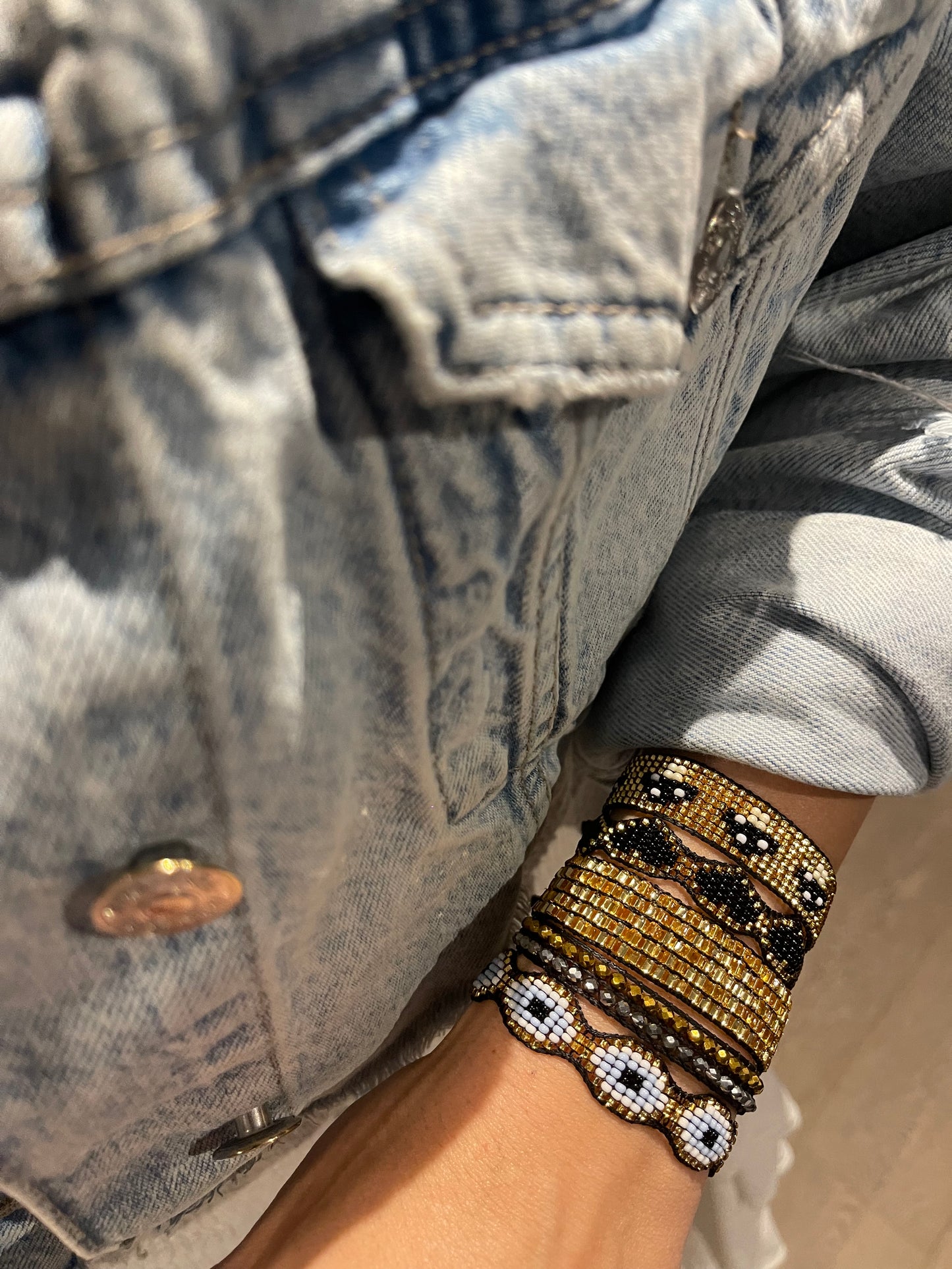 Baby Evil Eye Light Blue Gold