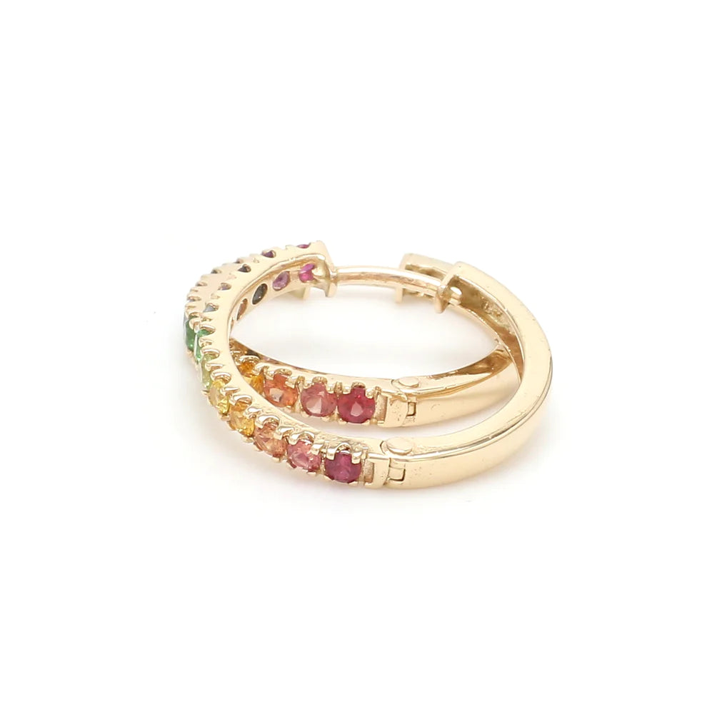 Colorful Gemstone Mini Hoops