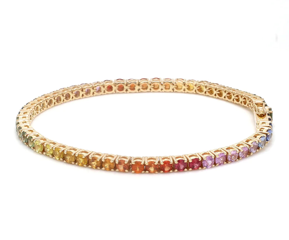 Rainbow Sapphire Tennis Bracelet