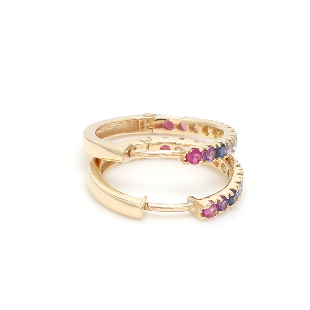 Colorful Gemstone Mini Hoops