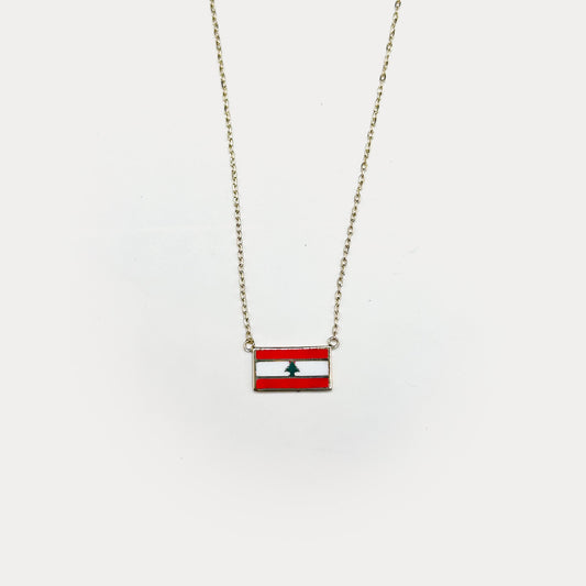 Lebanon Flag Gold Necklace - Made to Order