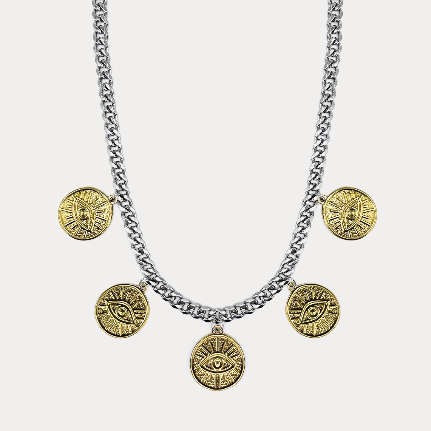 Eye Lucky Coin Necklace