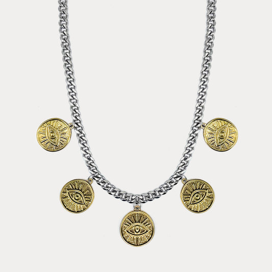 Eye Lucky Coin Necklace