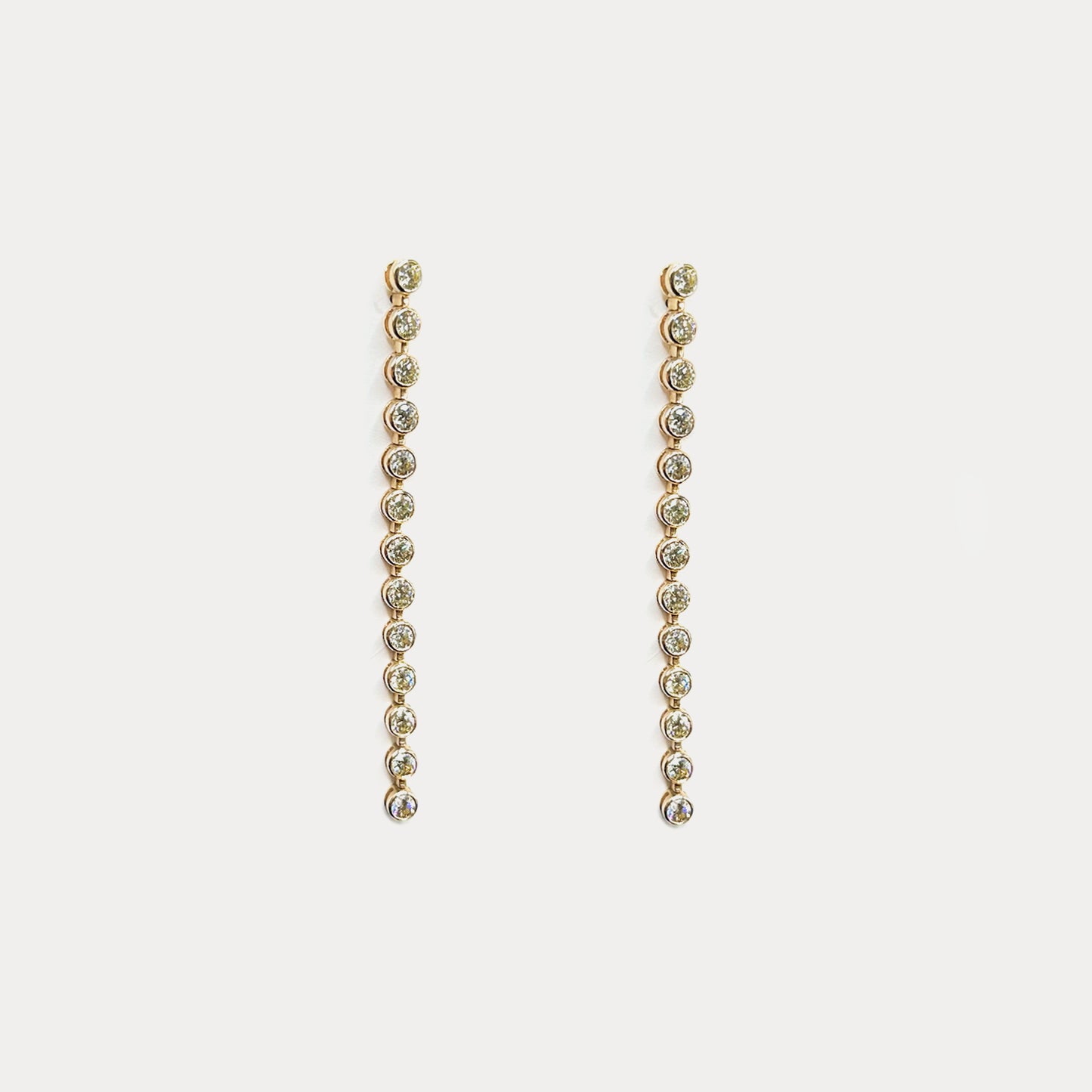 Gold Diamond Long Earrings - PREORDER