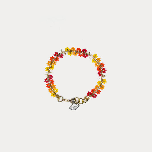 Yellow/ Orange Flowers Bracelet
