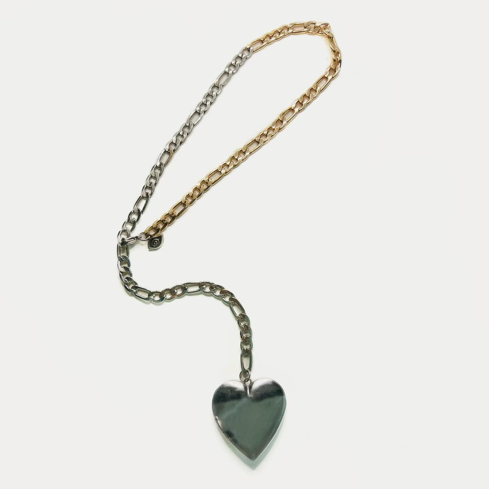 Chunky Heartbeat Reliquary Necklace