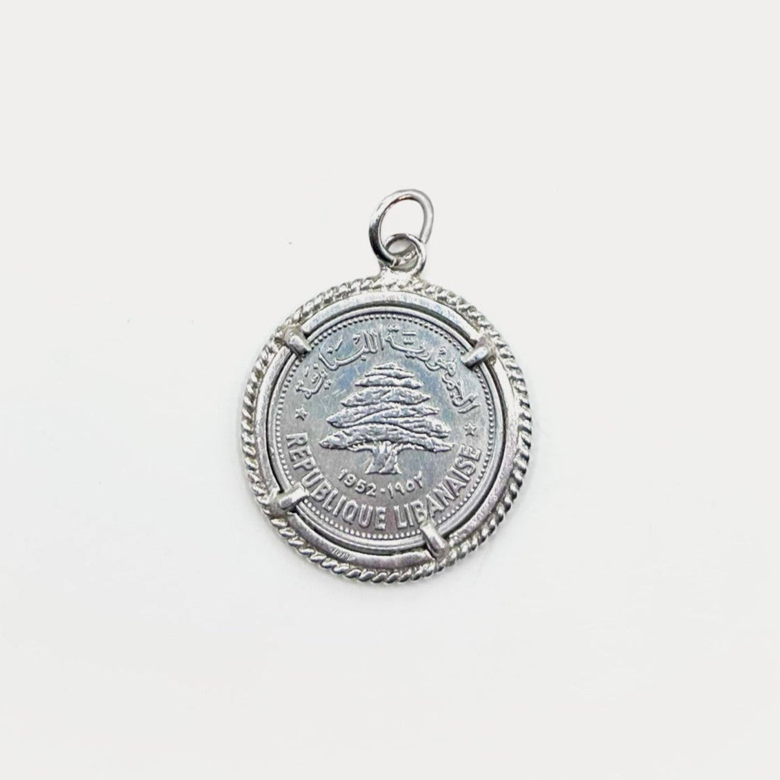 Lira Medal Charm Silver Coin