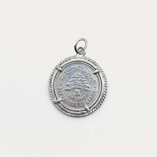 Lira Medal Charm Silver Coin