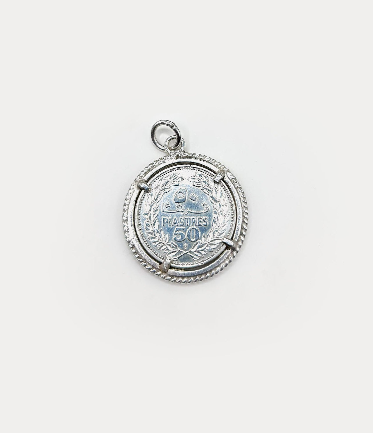Lira Medal Charm Silver Coin
