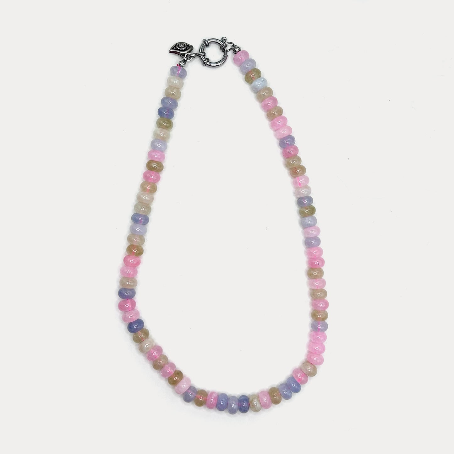 Natural Stone Necklace Pastel Tones
