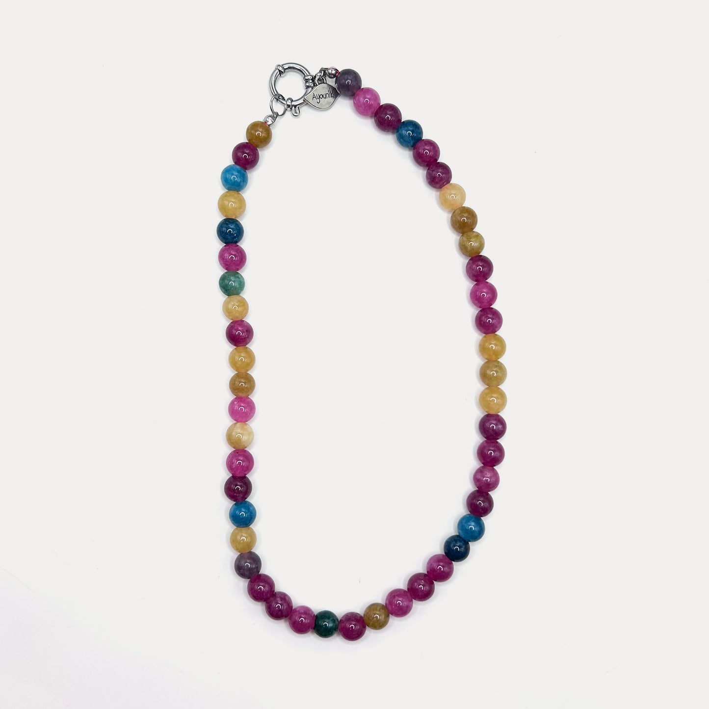 Natural Stone Necklace Dark Tones