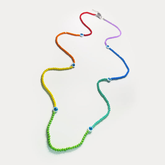 Rainbow Evil Eye Necklace