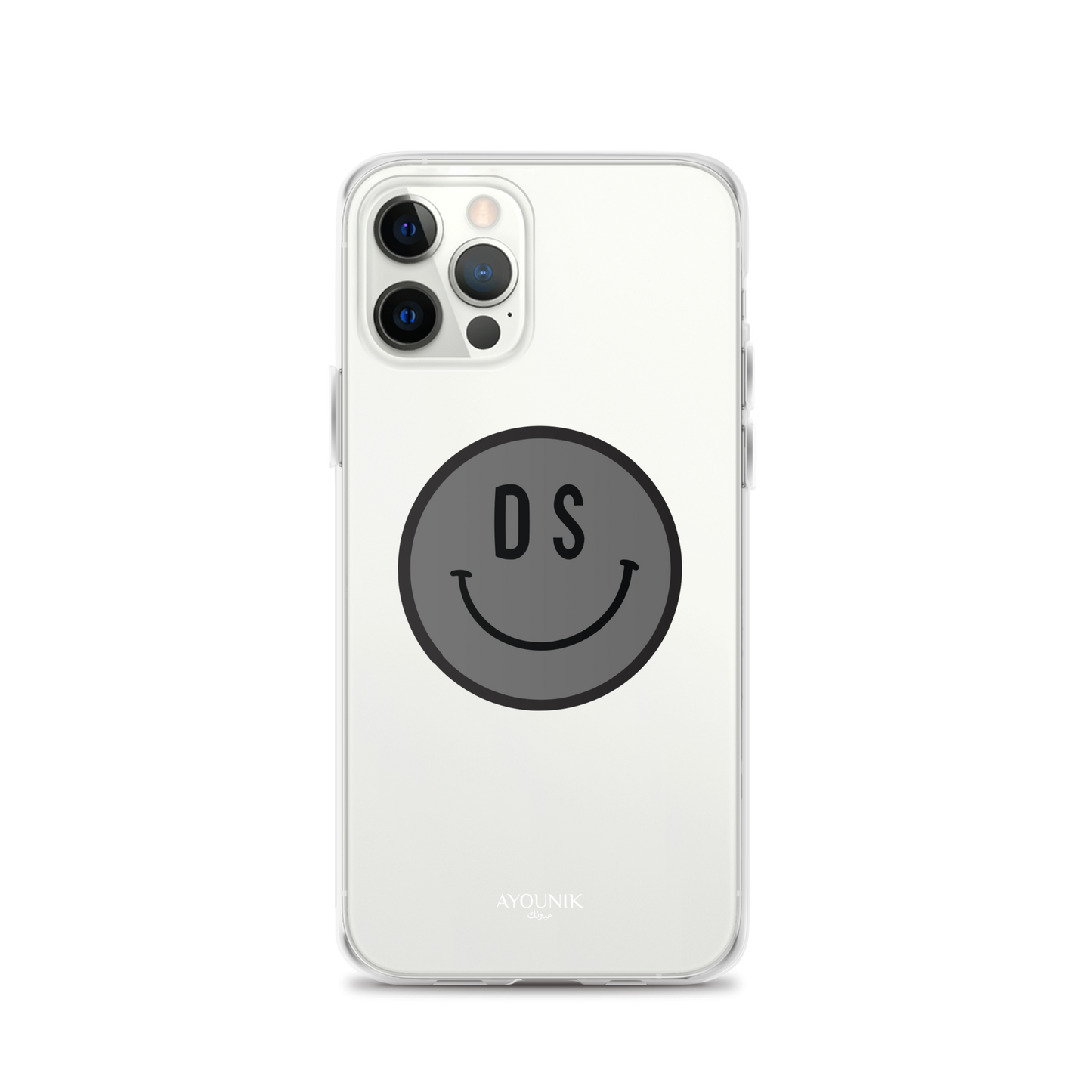 Smiley: Grey with White Borders Phone Case