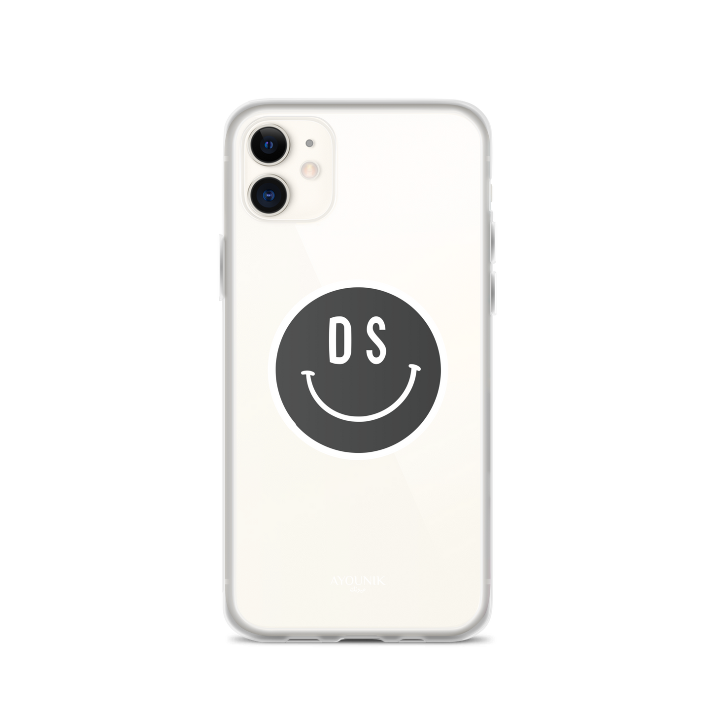 Smiley: Grey with White Borders Phone Case