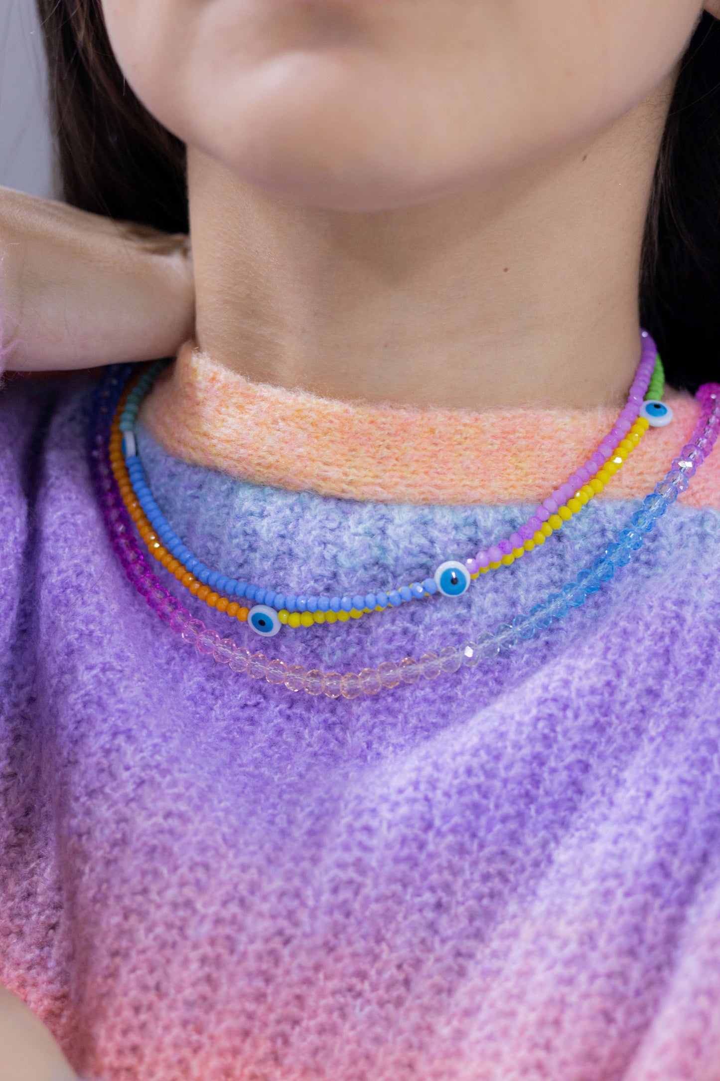 Rainbow Evil Eye Necklace