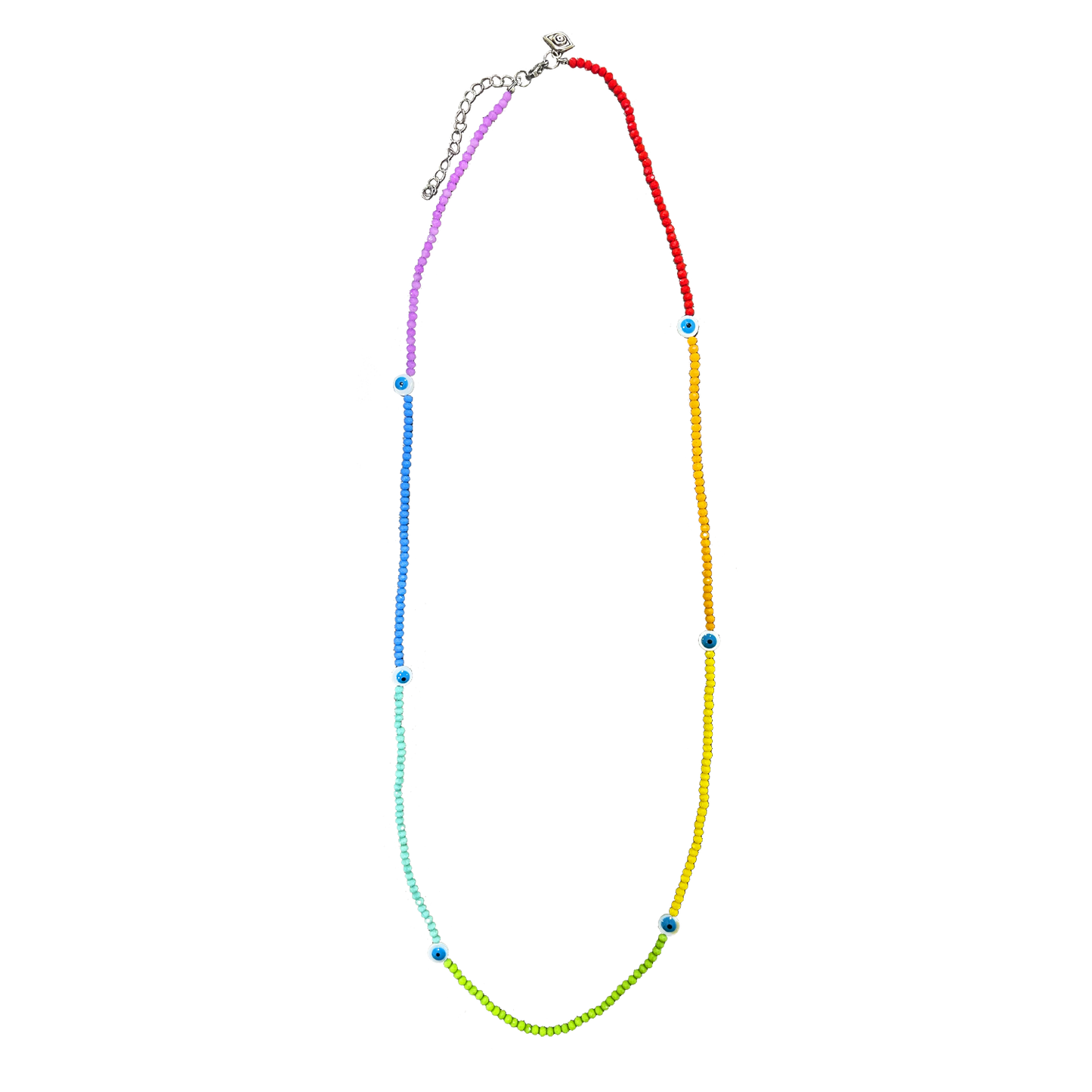 Rainbow Evil Eye Necklace