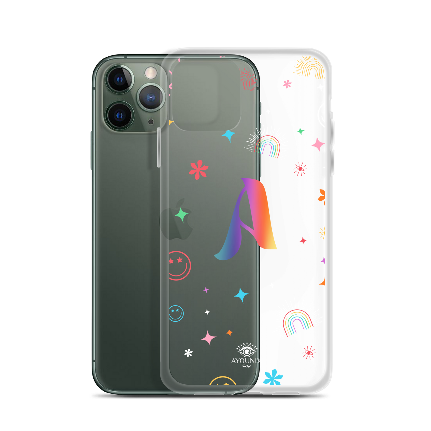 Initial Happy Phone Case - Personalized