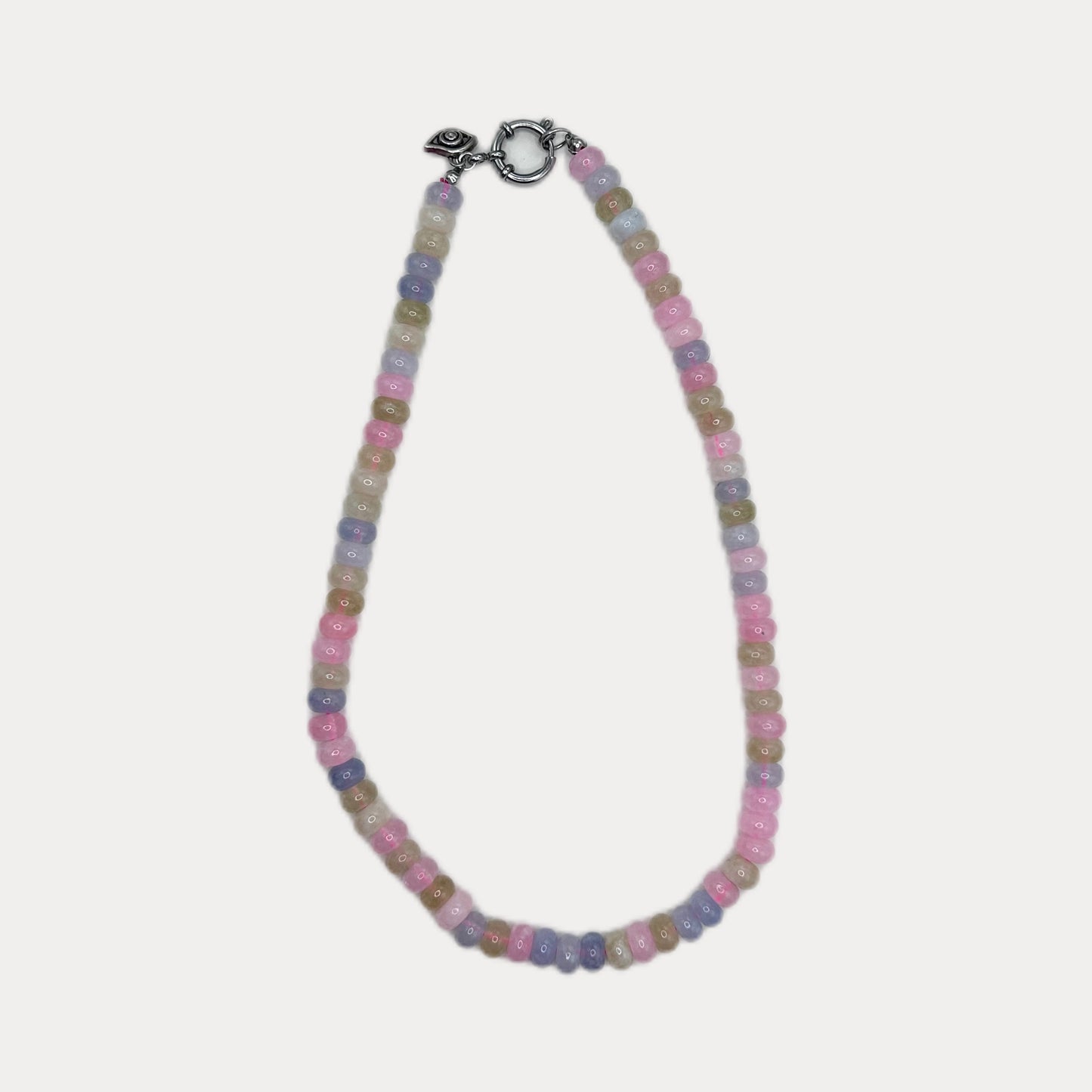 Natural Stone Necklace Pastel Tones