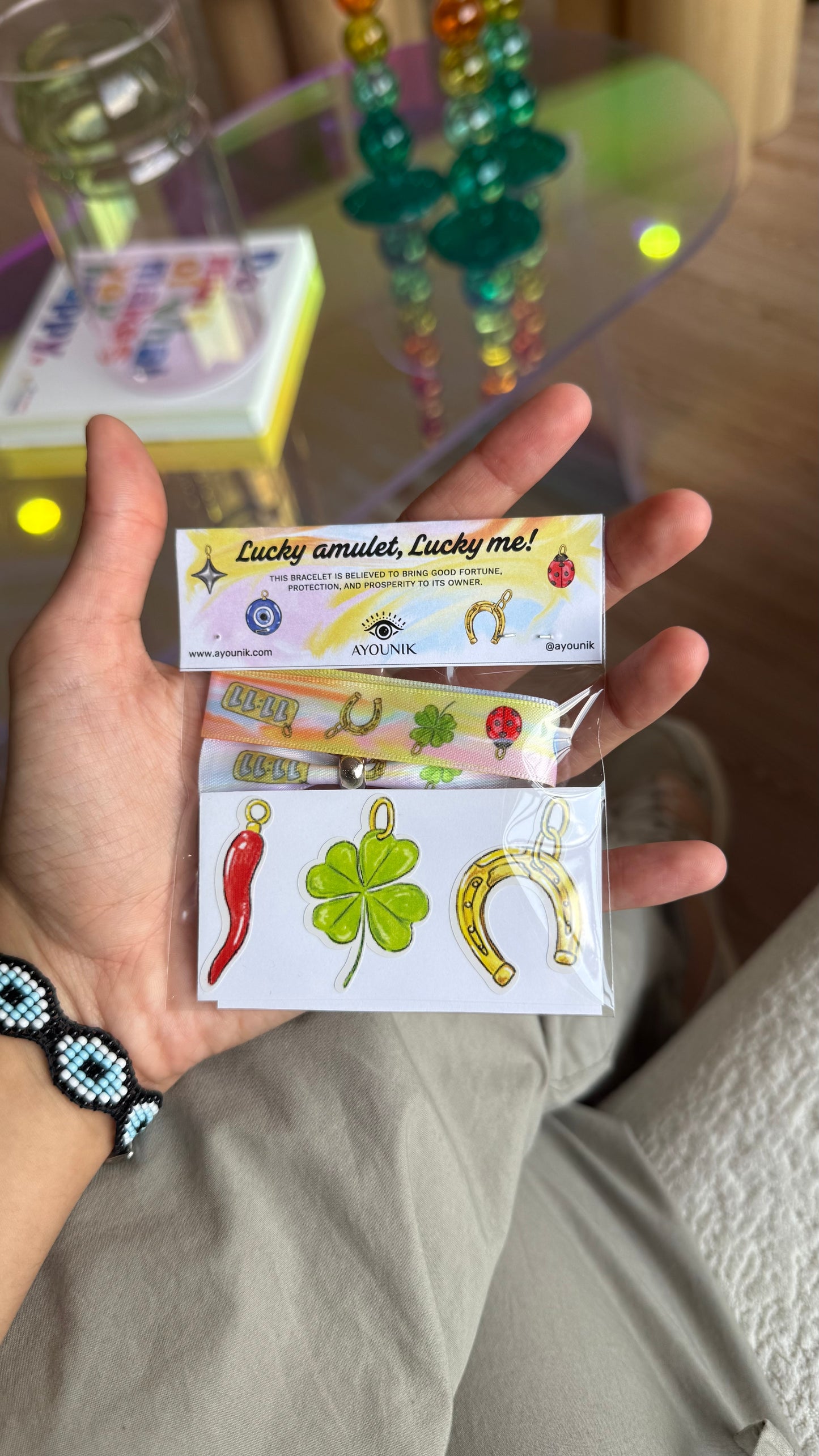 Lucky Charms Pack - Bracelet and 5 Stickers
