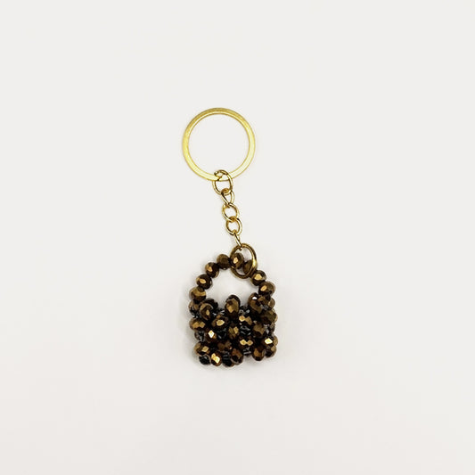 Gold Crystal Bag Key Chain