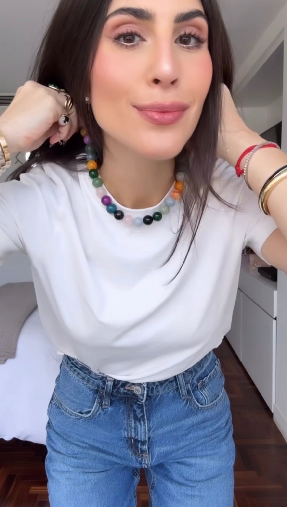 The V Natural Stone Necklace