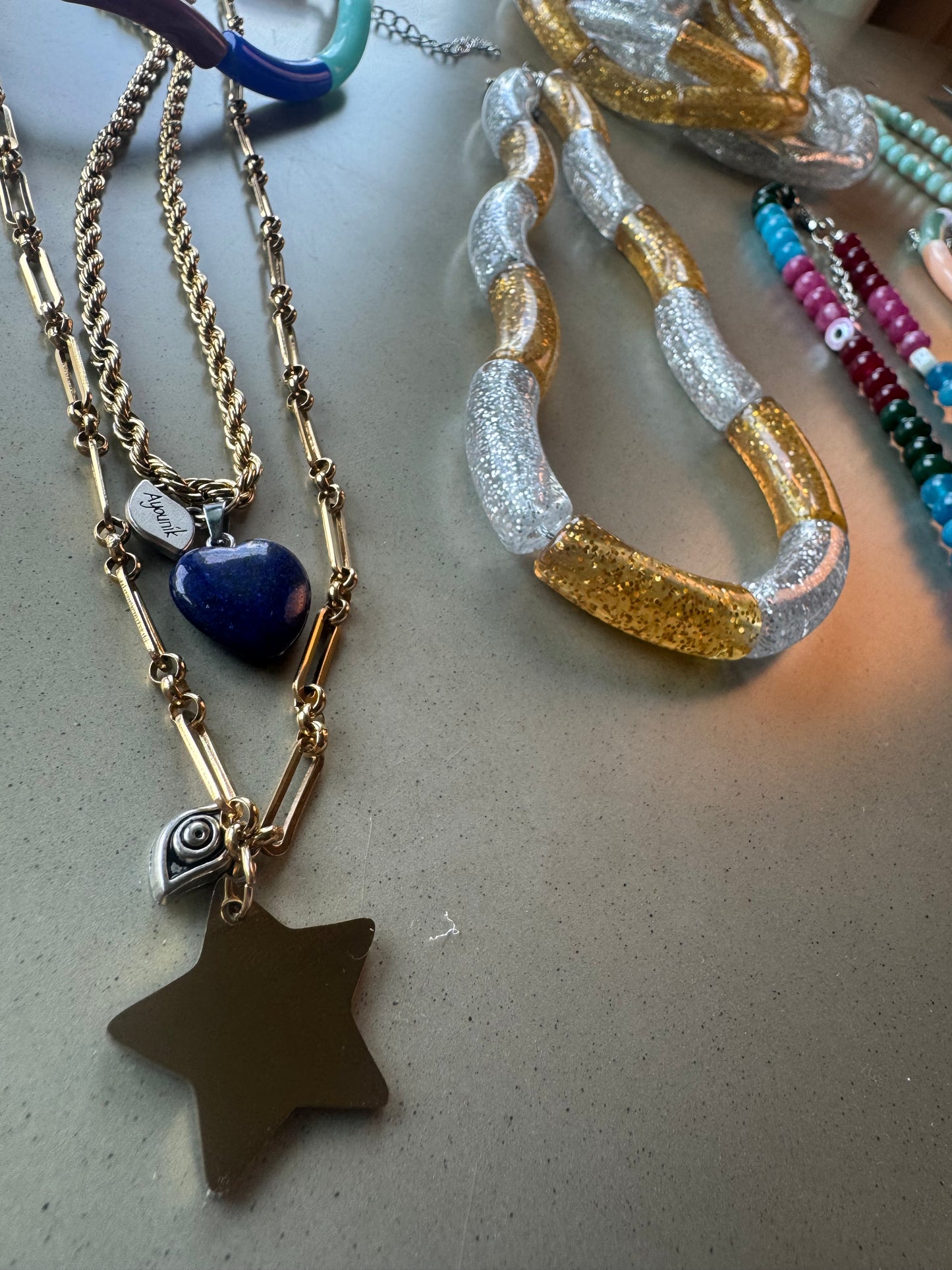 Blue Heart Necklace