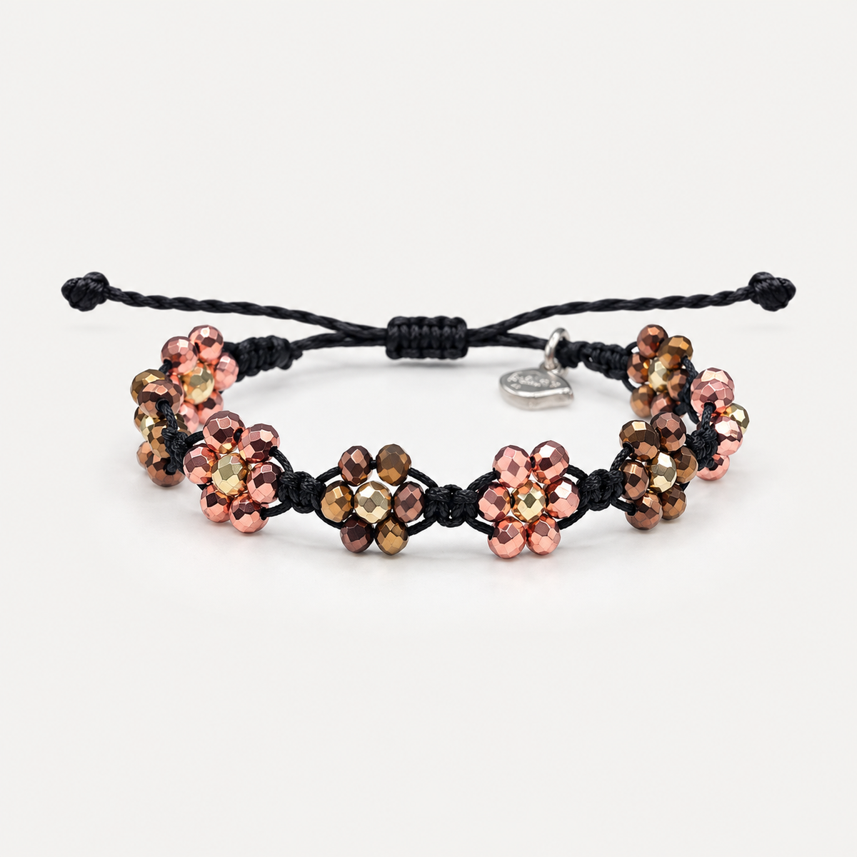 Crystal Flower Bracelet Copper/ Brown