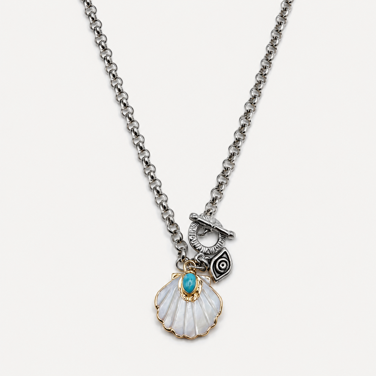 Mother of Pearl Silver Necklace