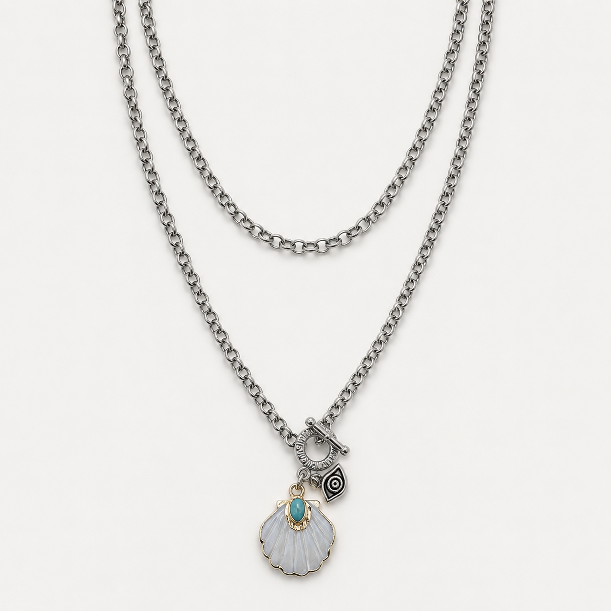 Mother of Pearl Silver Necklace