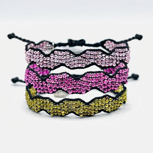 Waves: Magenta, Bright Pink, Dark Gold