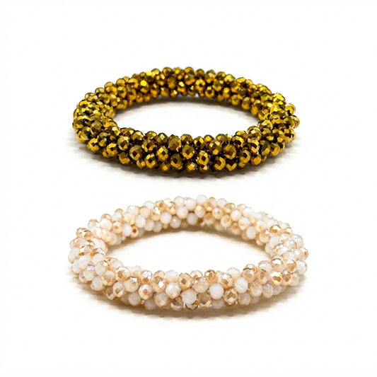 Crystal Bracelet Gold + Sand