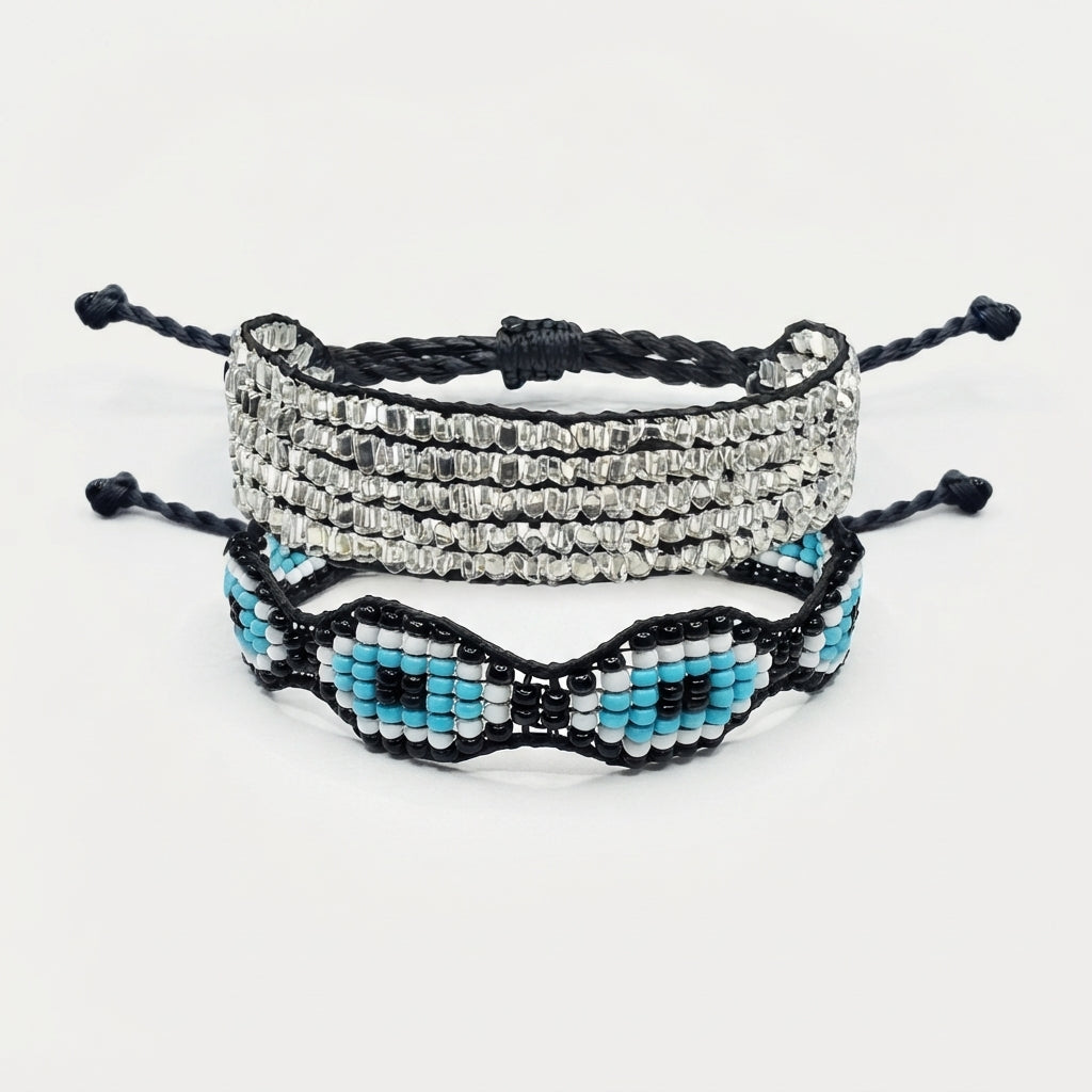 Talesh Silver + Baby Evil Eye Blue