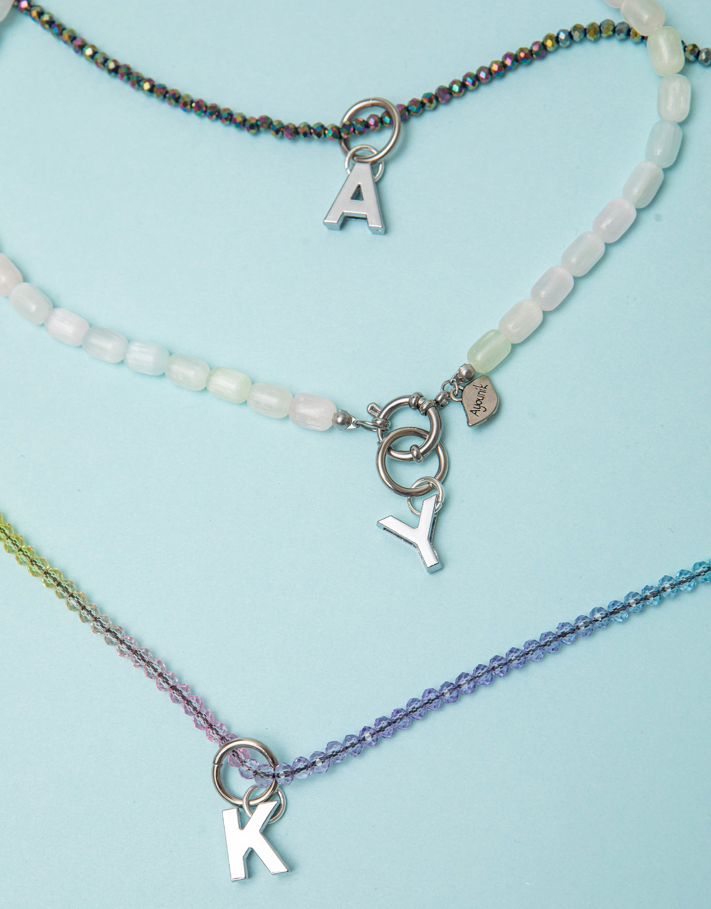 Silver Letter Charm