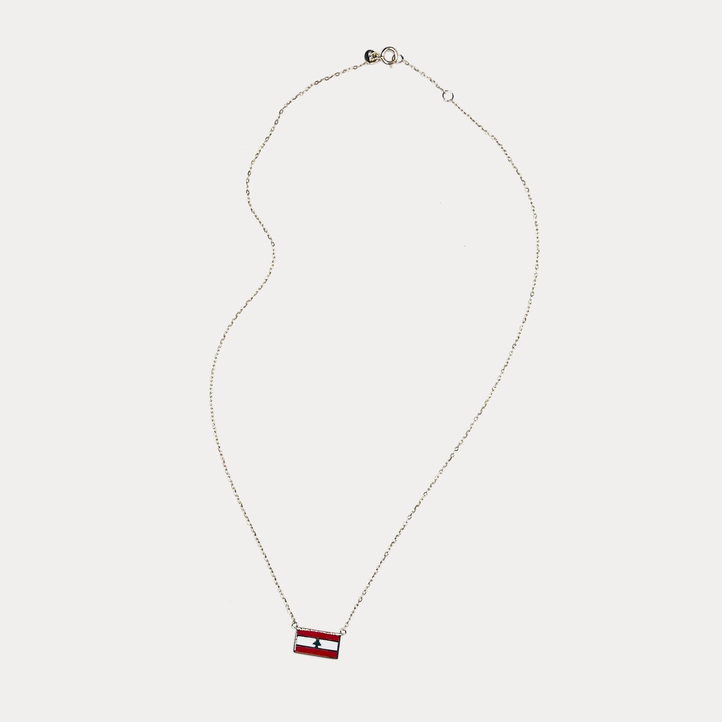 Lebanon Flag Gold Necklace - Made to Order