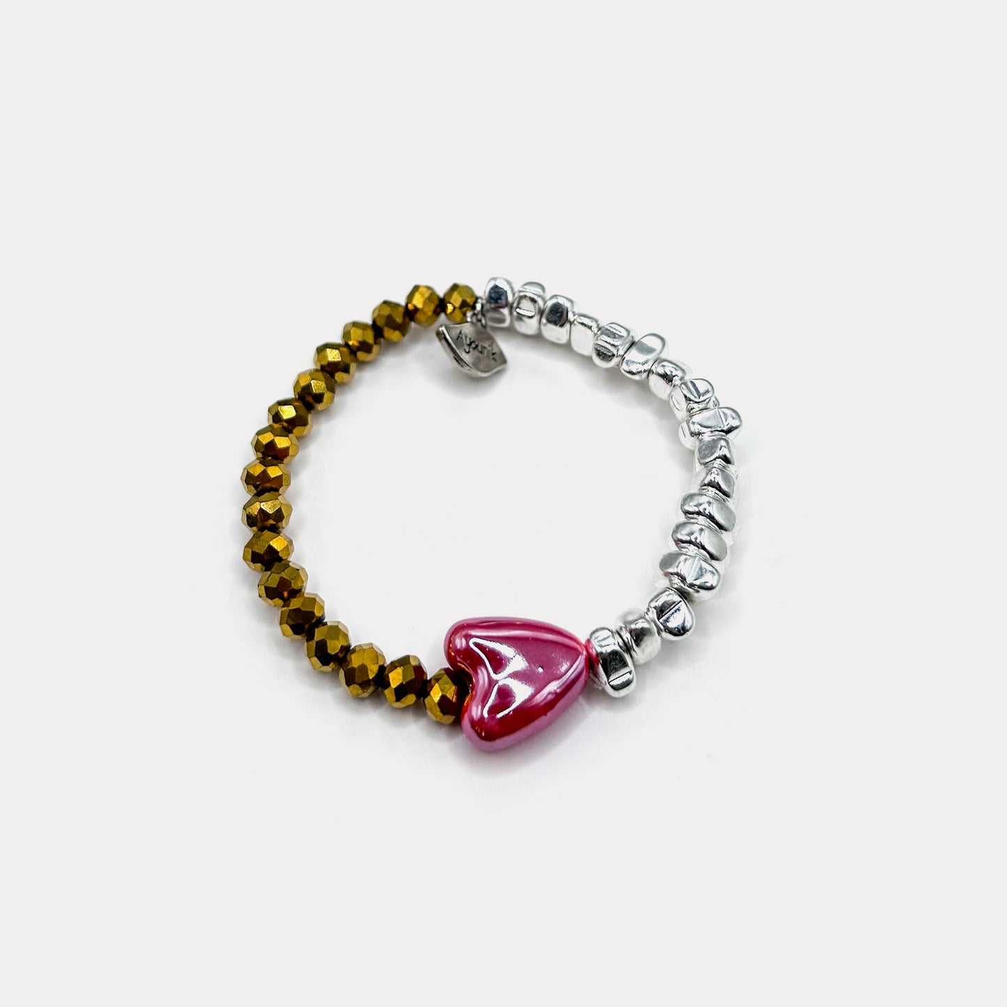 Hematite Candy Heart Bracelet