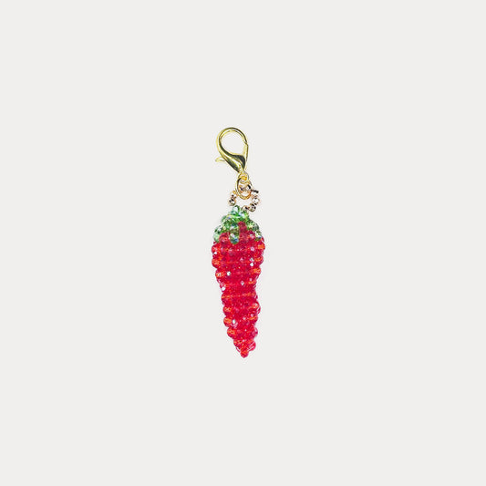 Crystal Cornicello Charm Red