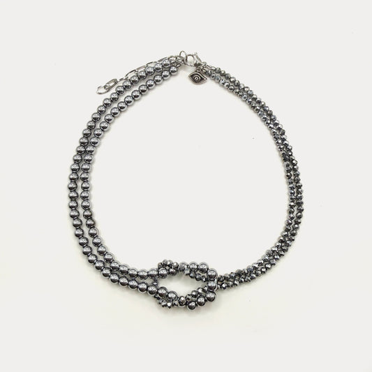 Crystal Caramel Twist Necklace