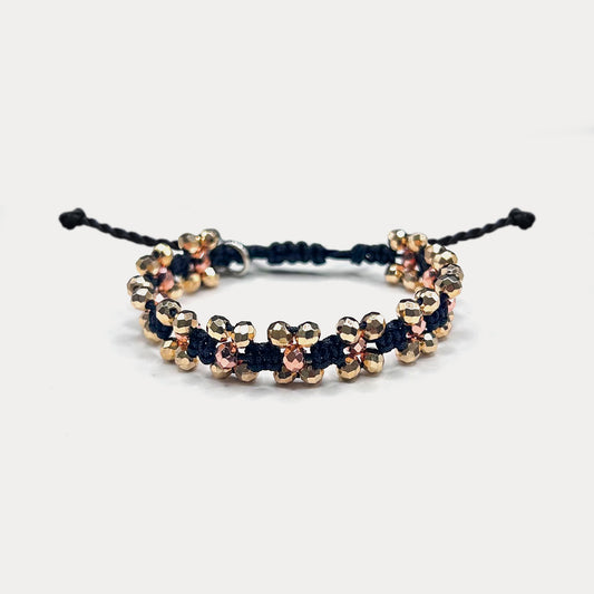 Crystal Flower Bracelet Copper