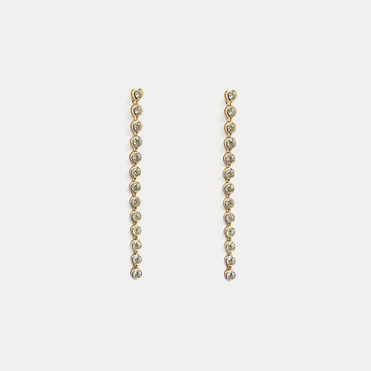 Gold Diamond Long Earrings - PREORDER