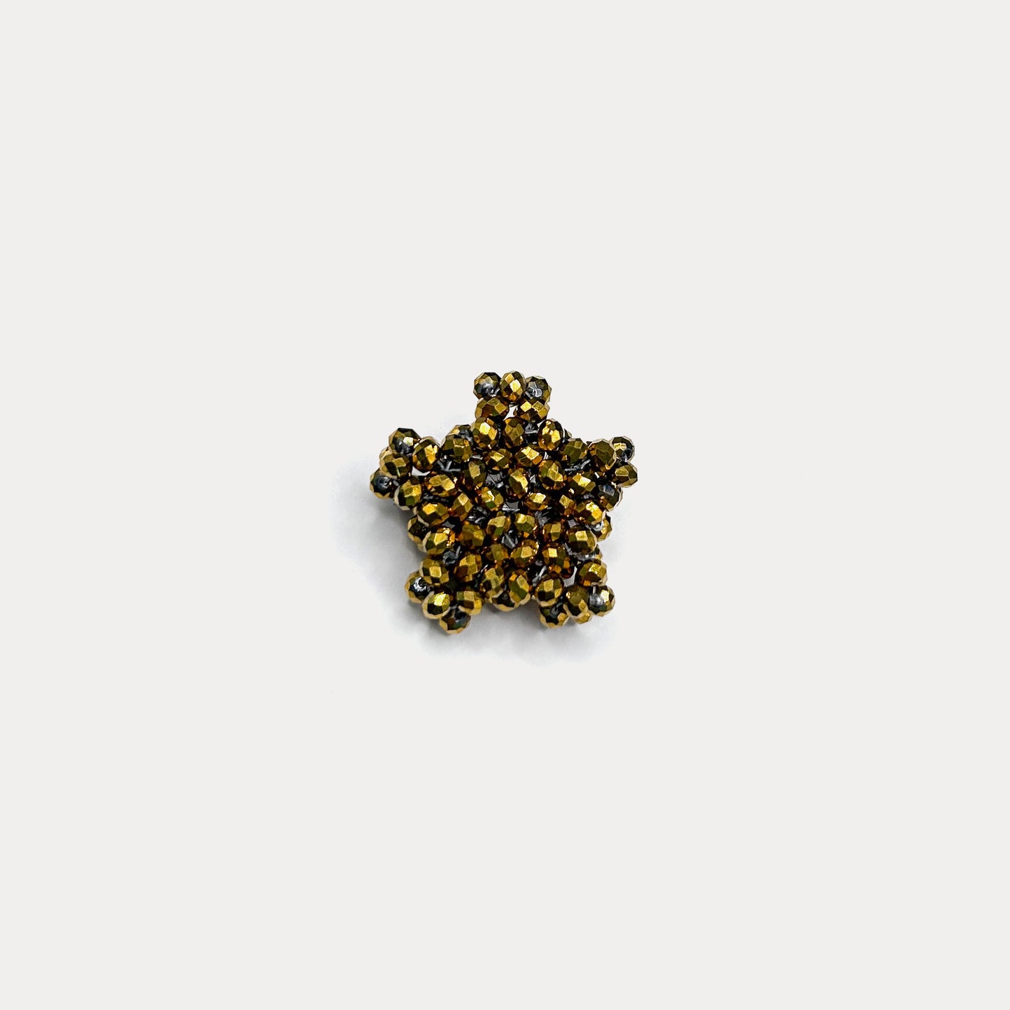 Crystal Star Brooch Gold