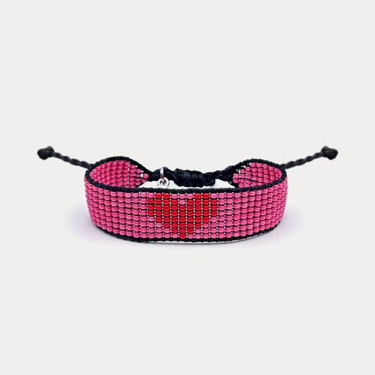 Heart Bracelet Pink