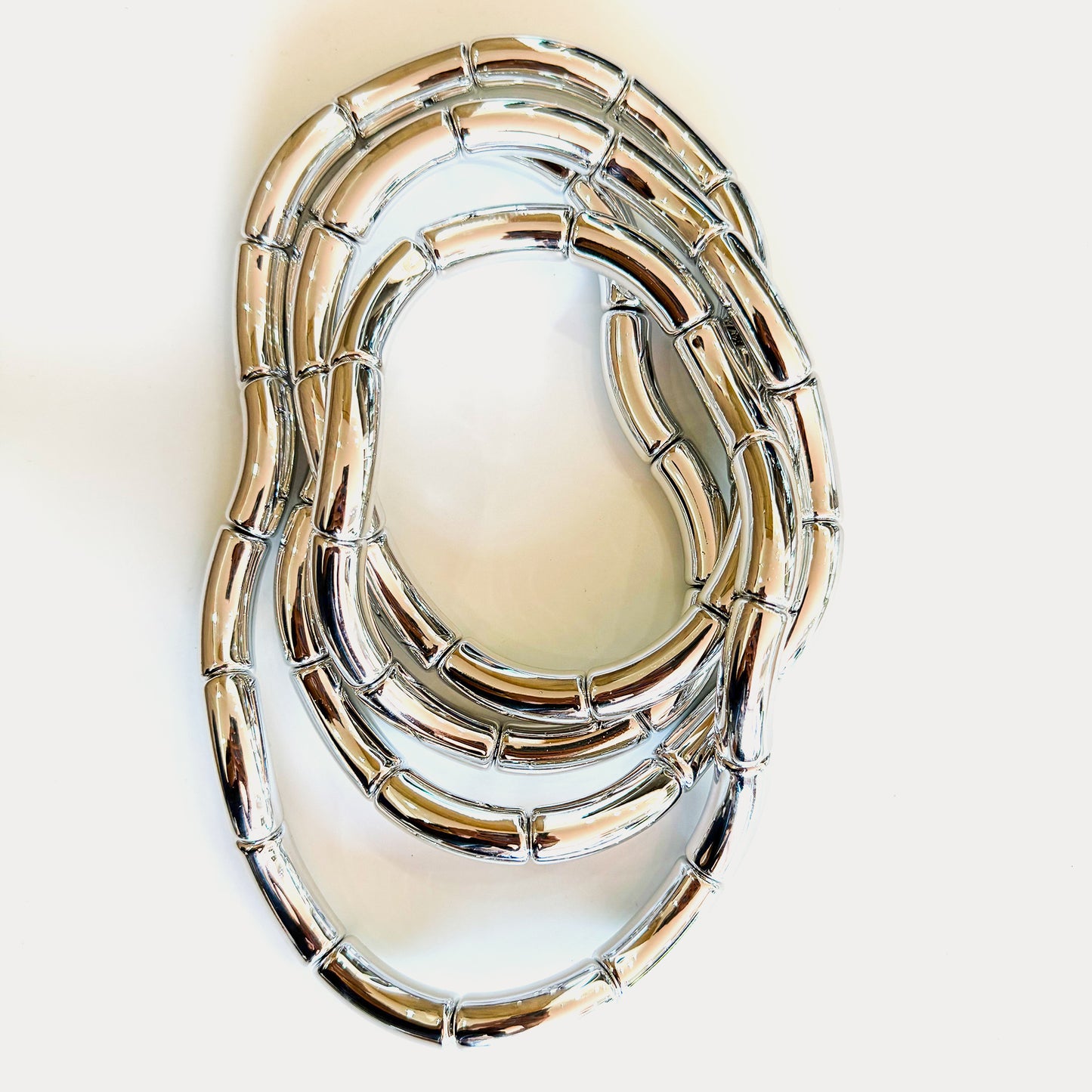 Jelly Metallic Necklace XL Silver