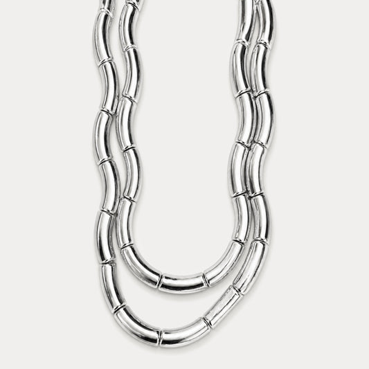 Jelly Metallic Necklace XL Silver