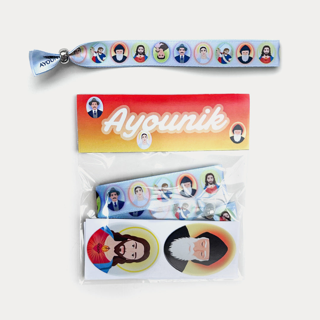 Make a Prayer Pack Blue - Bracelet and 6 Stickers