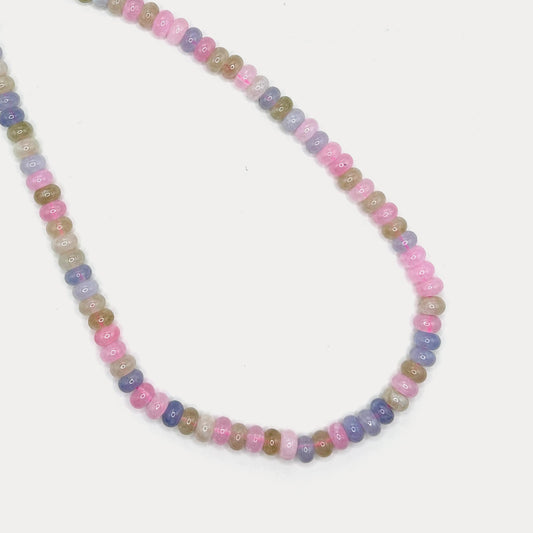 Natural Stone Necklace Pastel Tones